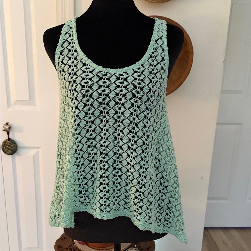 Mint Green Crochet Tank - Nollie (PacSun Brand)
